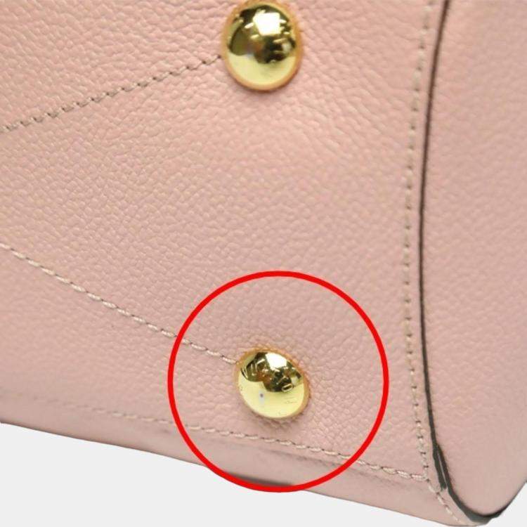Pre Owned Louis Vuitton Rose Poudre Empreinte BB Leather Montaigne Satchel