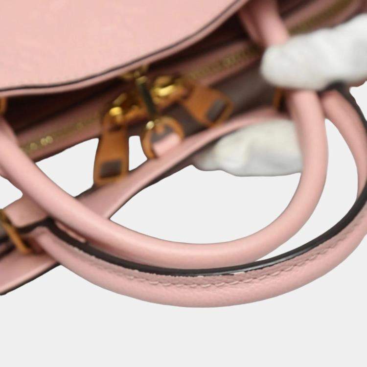 Pre Owned Louis Vuitton Rose Poudre Empreinte BB Leather Montaigne Satchel