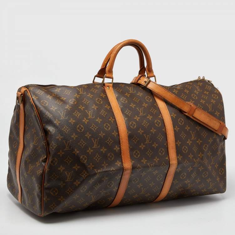 Pre Owned Louis Vuitton Monogram Canvas Keepall Bandouliere 60 Bag