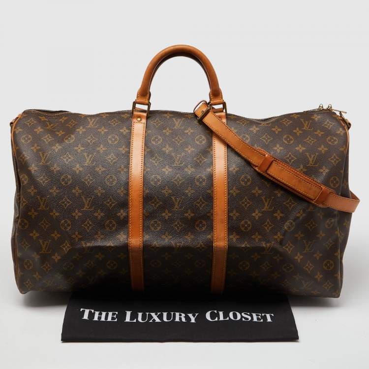 Pre Owned Louis Vuitton Monogram Canvas Keepall Bandouliere 60 Bag