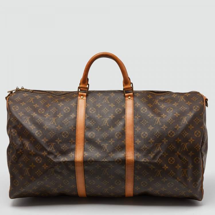 Pre Owned Louis Vuitton Monogram Canvas Keepall Bandouliere 60 Bag
