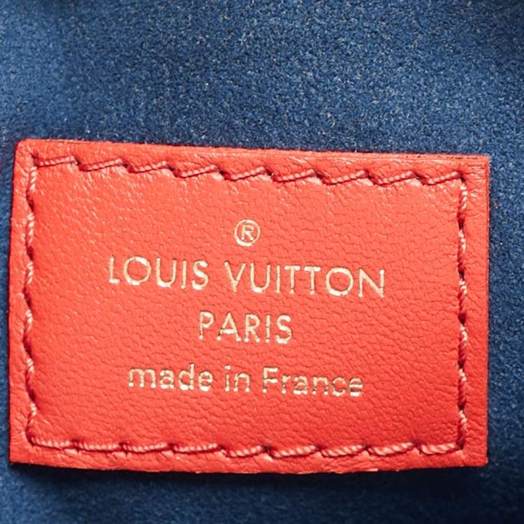 Pre Owned Louis Vuitton Wine Monogram Embossed Leather Coussin PM Bag