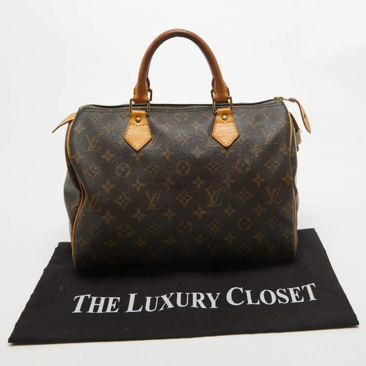 Pre Owned Louis Vuitton Monogram Canvas Speedy 30 Bag
