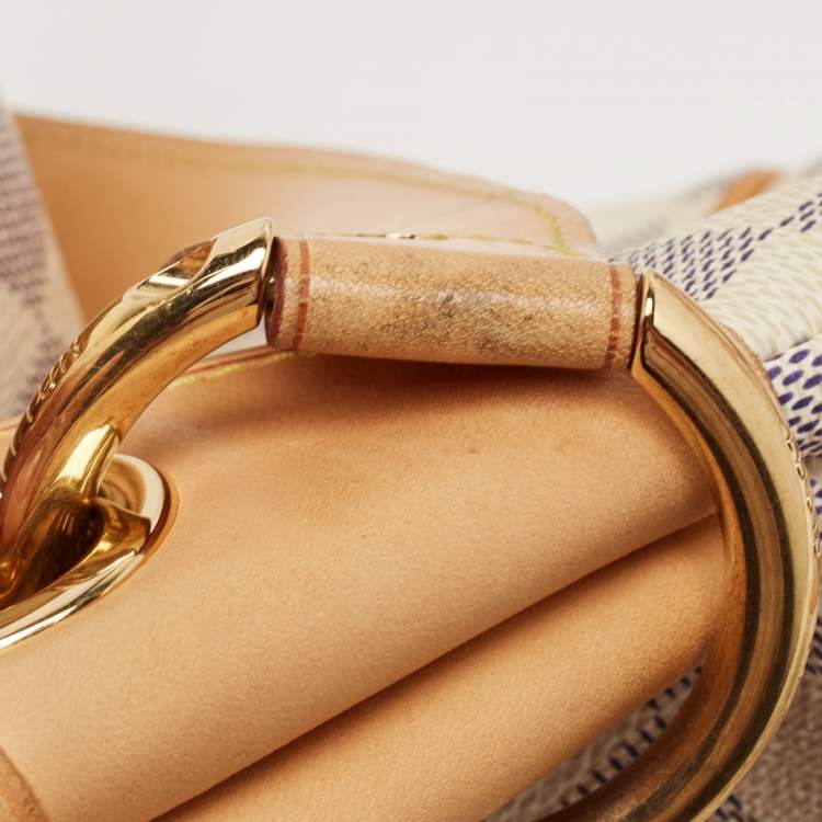 Pre Owned Louis Vuitton Damier Azur Canvas Galliera GM Bag