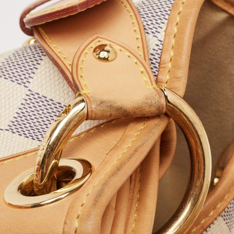 Pre Owned Louis Vuitton Damier Azur Canvas Galliera GM Bag