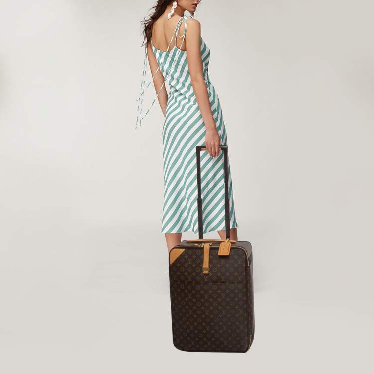 Pre Owned Louis Vuitton Monogram Canvas Business Pegase Legere 55 Luggage