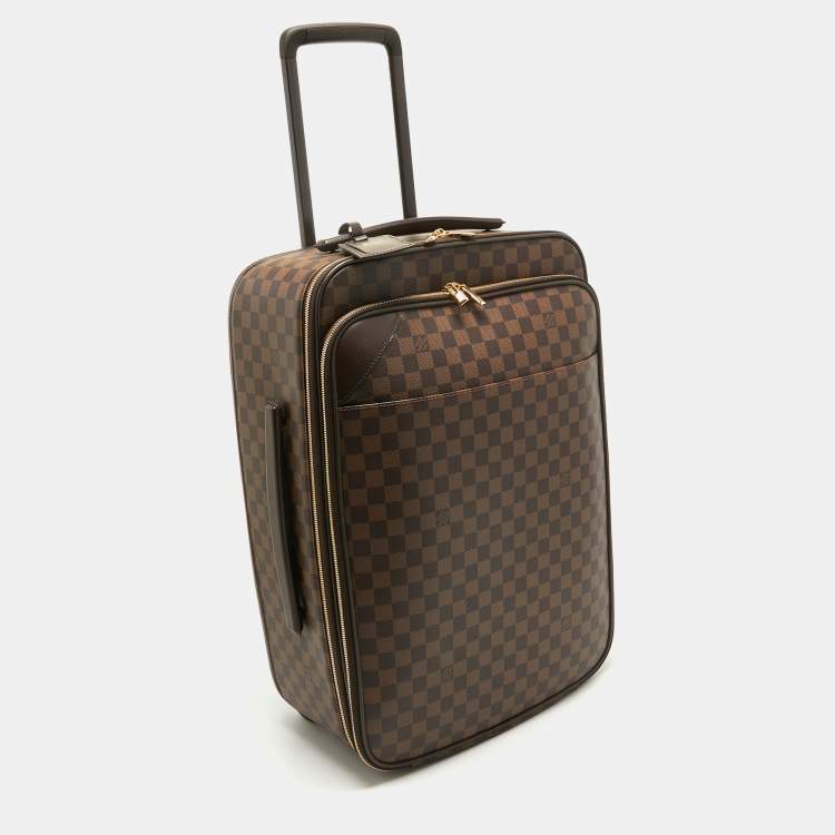 Pre Owned Louis Vuitton Damier Ebene Canvas Business Pegase Legere 55 Luggage