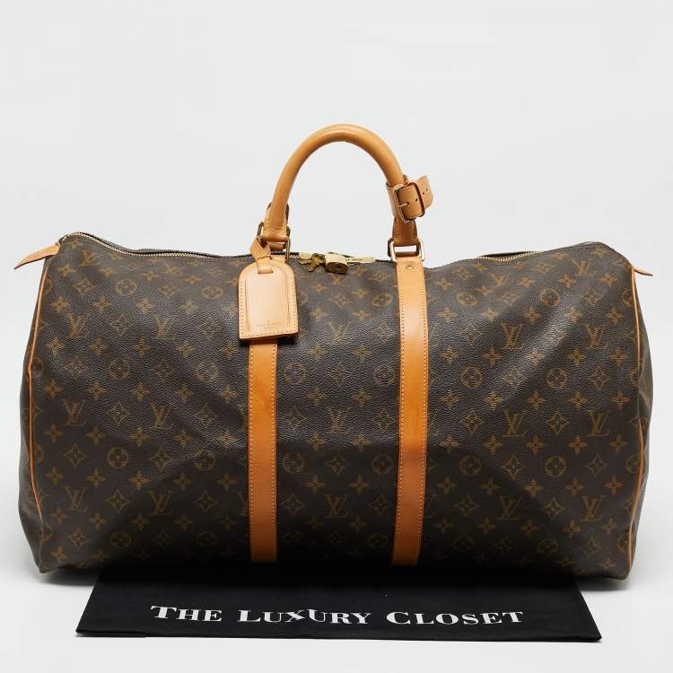 Pre Owned Louis Vuitton Monogram Canvas Keepall 55 Bag