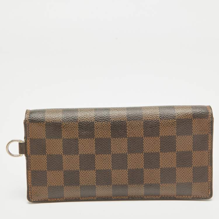 Pre Owned Louis Vuitton Damier Ebene Canvas Accordeon Wallet