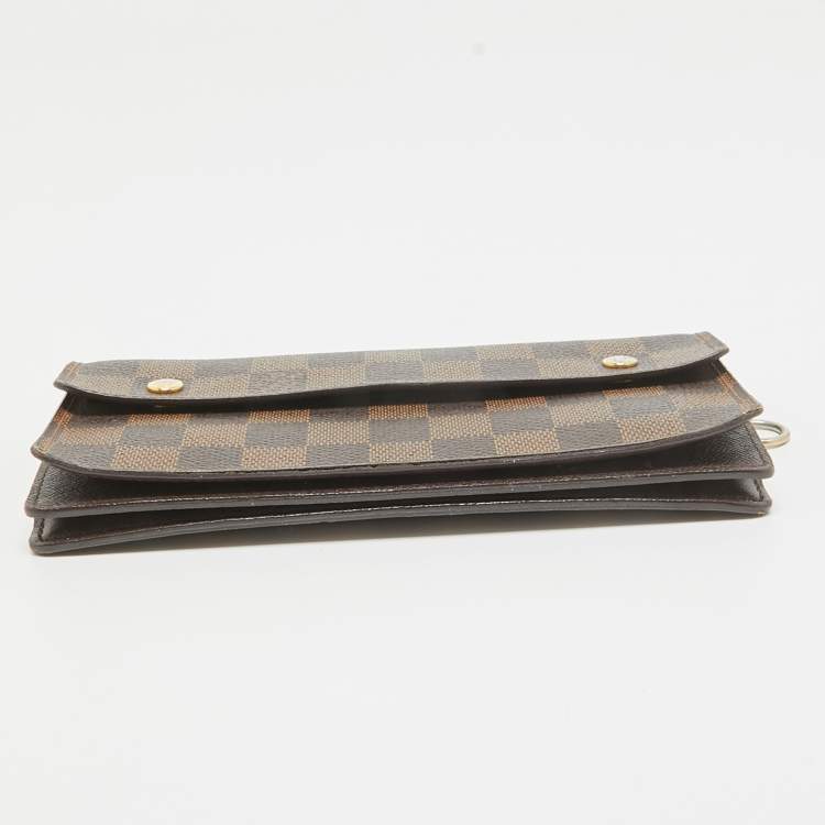 Pre Owned Louis Vuitton Damier Ebene Canvas Accordeon Wallet