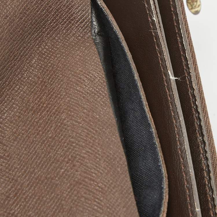 Pre Owned Louis Vuitton Damier Ebene Canvas Accordeon Wallet