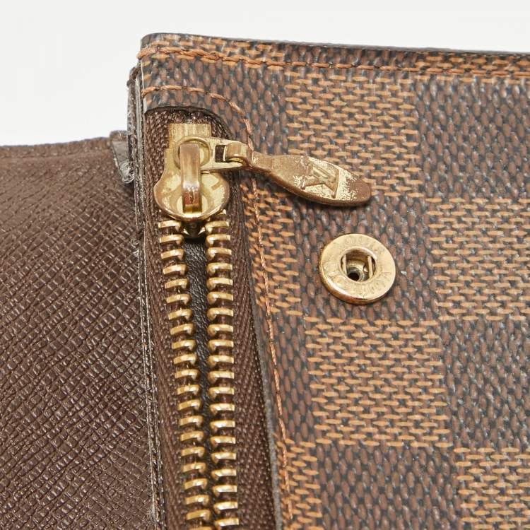 Pre Owned Louis Vuitton Damier Ebene Canvas Accordeon Wallet