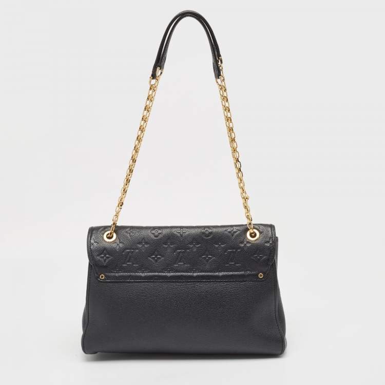Pre Owned Louis Vuitton Black Monogram Empreinte Leather St Germain MM Bag