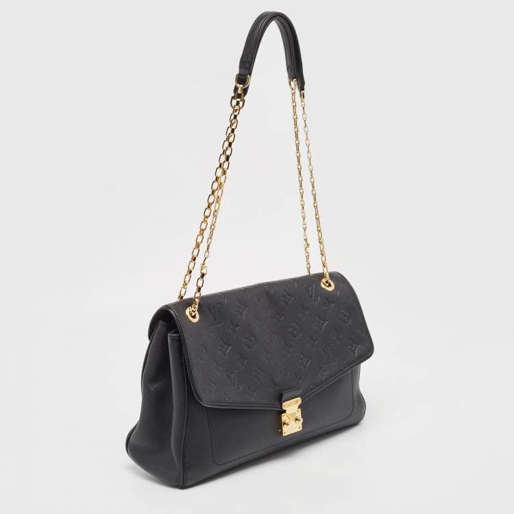 Pre Owned Louis Vuitton Black Monogram Empreinte Leather St Germain MM Bag