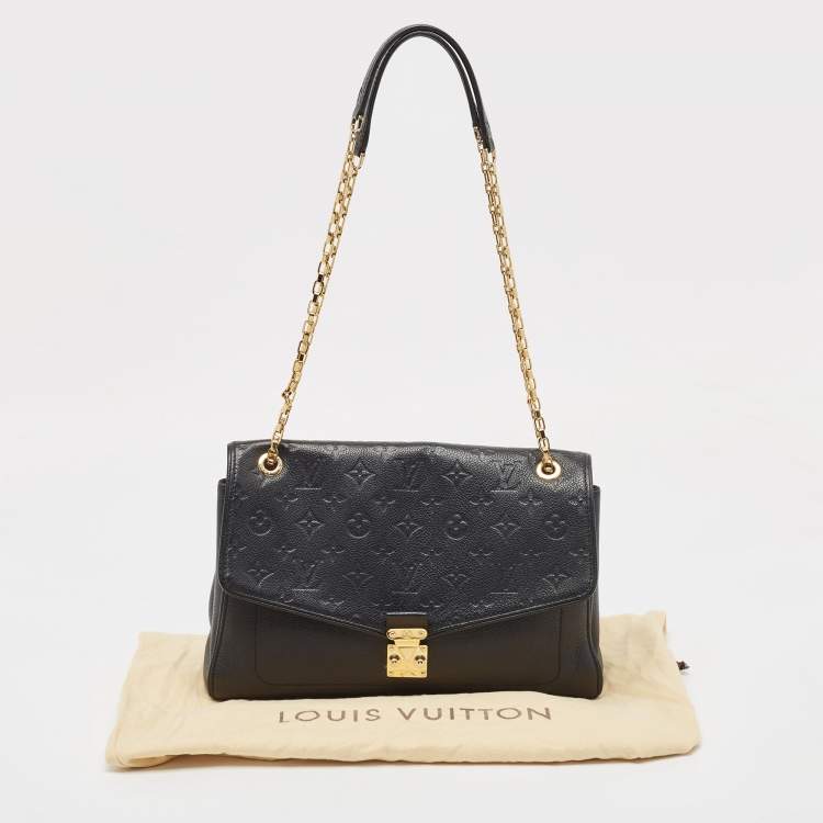 Pre Owned Louis Vuitton Black Monogram Empreinte Leather St Germain MM Bag