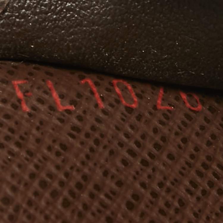 Pre Owned Louis Vuitton Damier Ebene Canvas Sarah Wallet