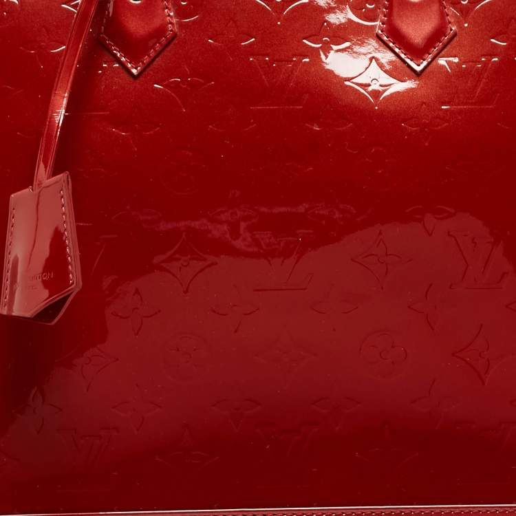 Pre Owned Louis Vuitton Pomme D Amour Monogram Vernis Alma GM Bag
