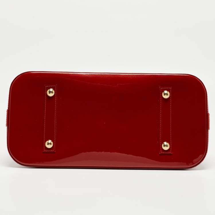 Pre Owned Louis Vuitton Pomme D Amour Monogram Vernis Alma GM Bag