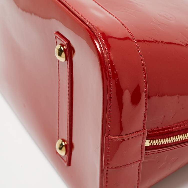 Pre Owned Louis Vuitton Pomme D Amour Monogram Vernis Alma GM Bag