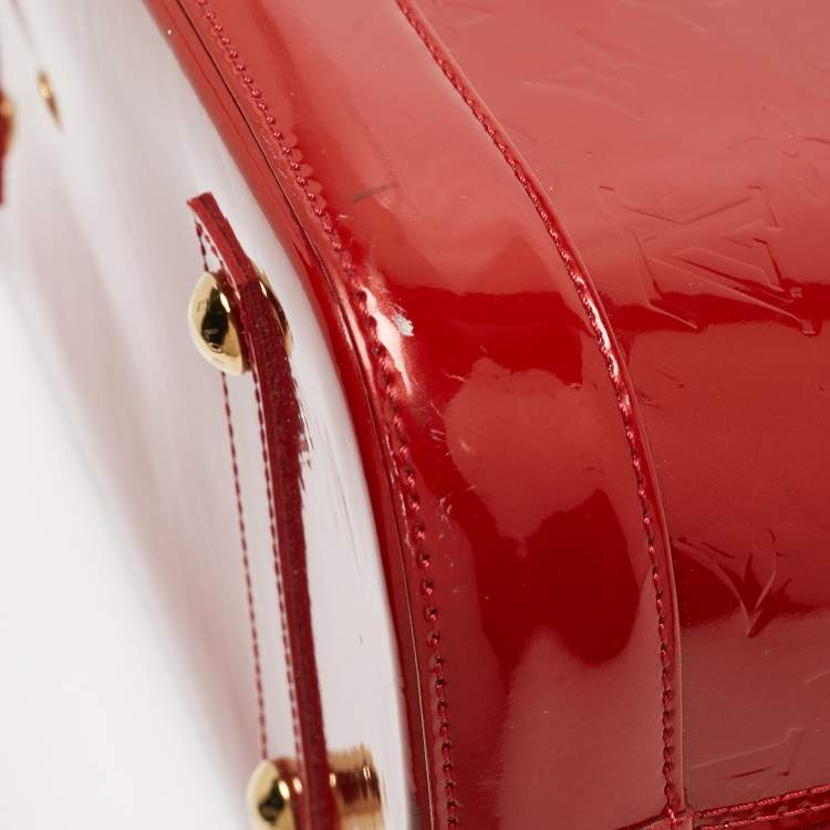 Pre Owned Louis Vuitton Pomme D Amour Monogram Vernis Alma GM Bag