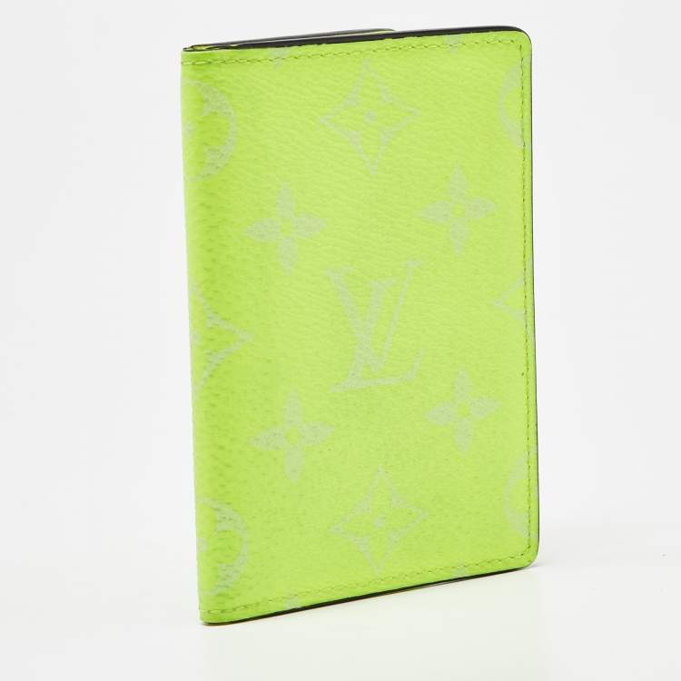 Pre Owned Louis Vuitton Neon Yellow Monogram Canvas Pocket Organizer