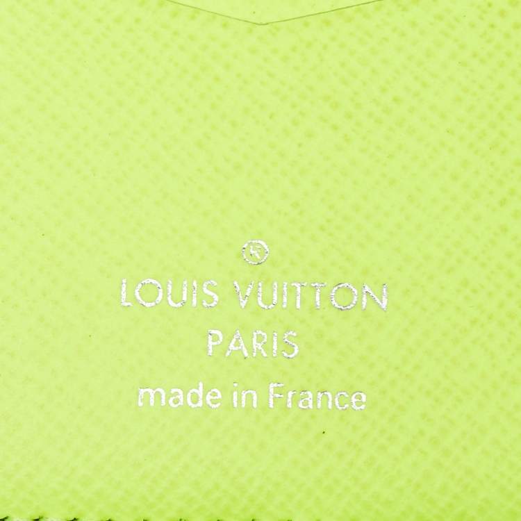 Pre Owned Louis Vuitton Neon Yellow Monogram Canvas Pocket Organizer