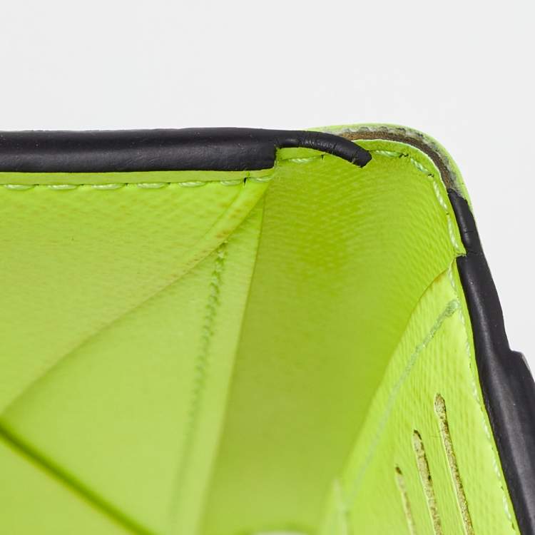 Pre Owned Louis Vuitton Neon Yellow Monogram Canvas Pocket Organizer