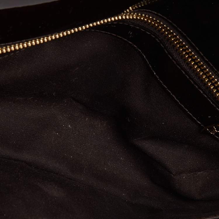 Pre Owned Louis Vuitton Amarante Patent Leather Sobe Clutch