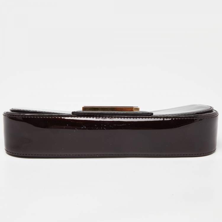 Pre Owned Louis Vuitton Amarante Patent Leather Sobe Clutch