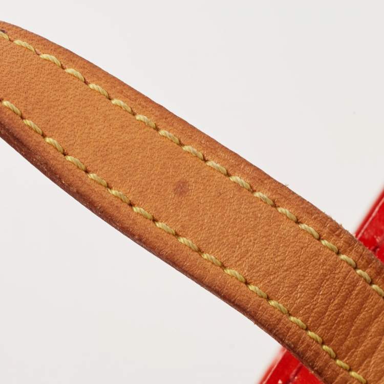 Pre Owned Louis Vuitton Red Monogram Vernis Reade PM Bag