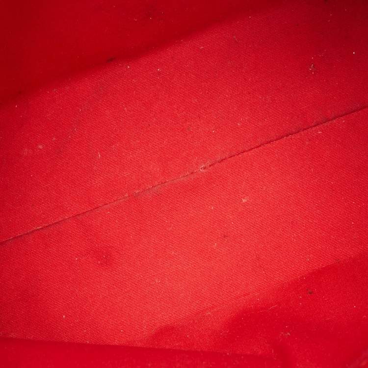 Pre Owned Louis Vuitton Red Monogram Vernis Reade PM Bag