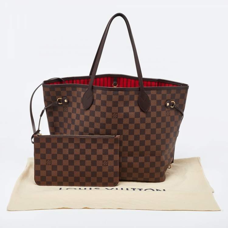 Pre Owned Louis Vuitton Damier Ebene Canvas Neverfull MM Bag