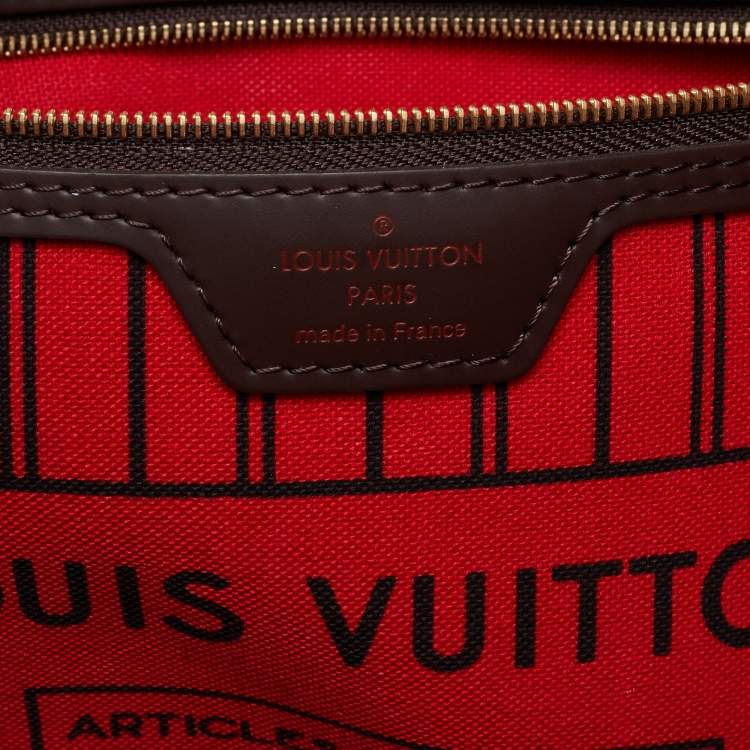 Pre Owned Louis Vuitton Damier Ebene Canvas Neverfull MM Bag
