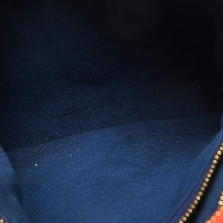 Pre Owned Louis Vuitton Red Monogram Embossed Leather Coussin PM Bag