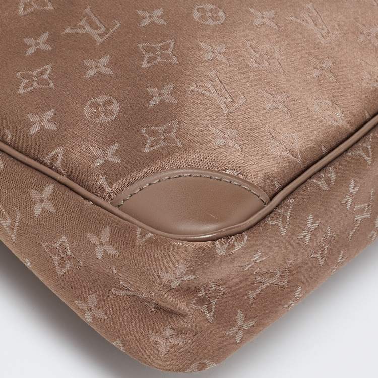 Pre Owned Louis Vuitton Brown Monogram Satin Boulogne Bag
