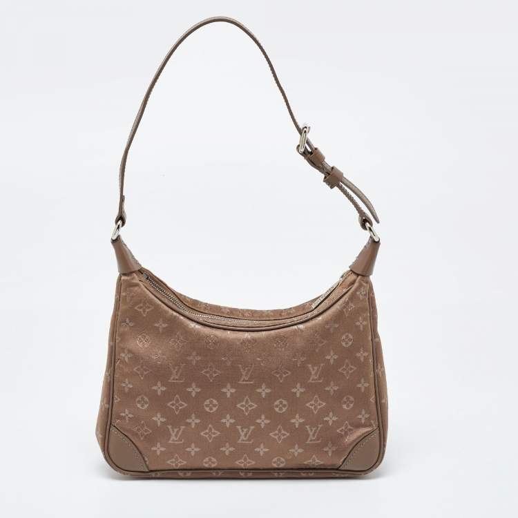 Pre Owned Louis Vuitton Brown Monogram Satin Boulogne Bag