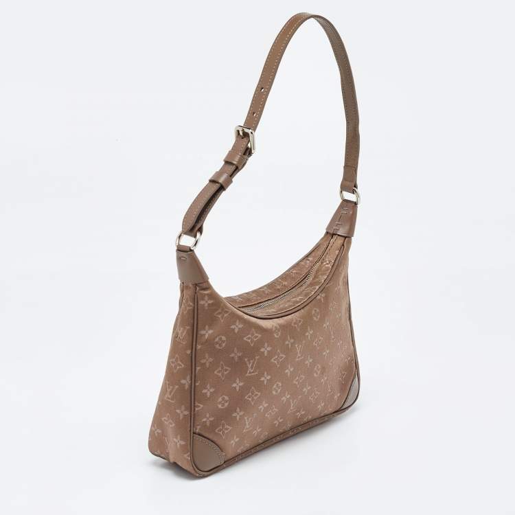 Pre Owned Louis Vuitton Brown Monogram Satin Boulogne Bag