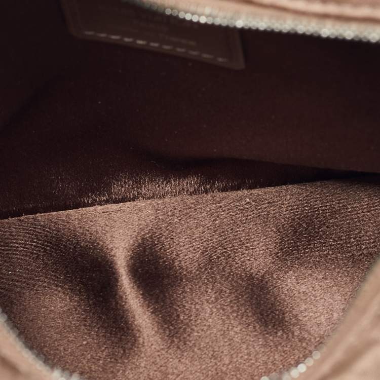 Pre Owned Louis Vuitton Brown Monogram Satin Boulogne Bag