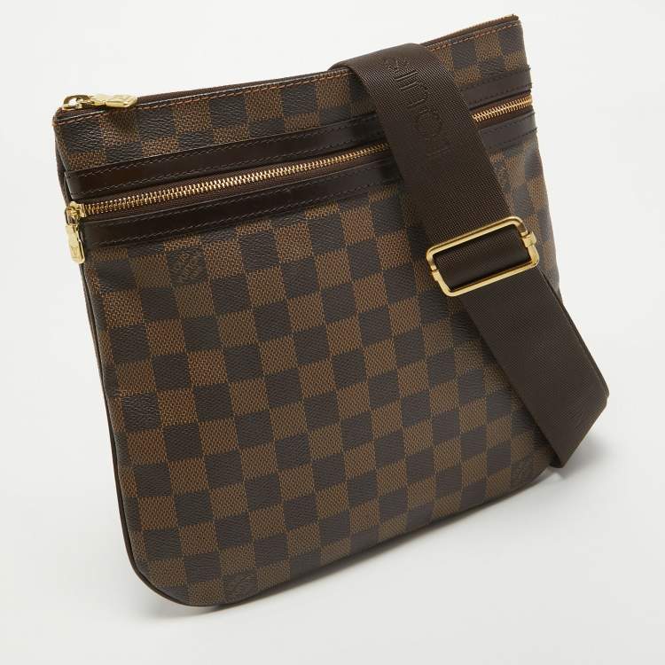 Pre Owned Louis Vuitton Damier Ebene Canvas Pochette Bosphore Bag