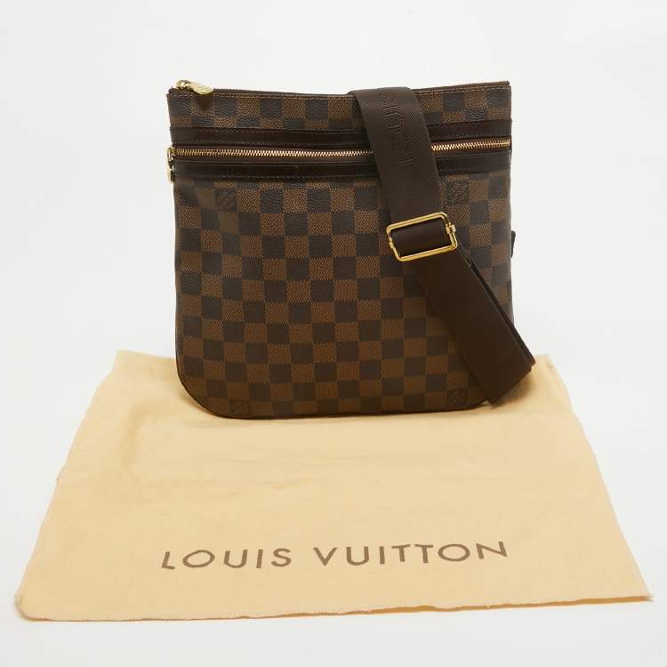Pre Owned Louis Vuitton Damier Ebene Canvas Pochette Bosphore Bag