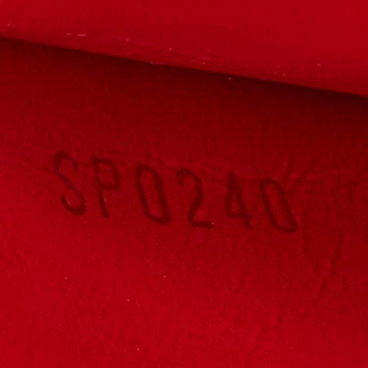 Pre Owned Louis Vuitton Blue/Rouge Damier and Monogram Patchwork Denim Denim Flore Wallet on Chain 