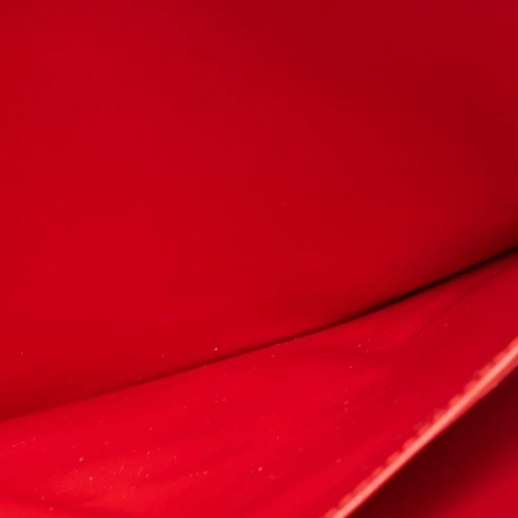 Pre Owned Louis Vuitton Blue/Rouge Damier and Monogram Patchwork Denim Denim Flore Wallet on Chain 