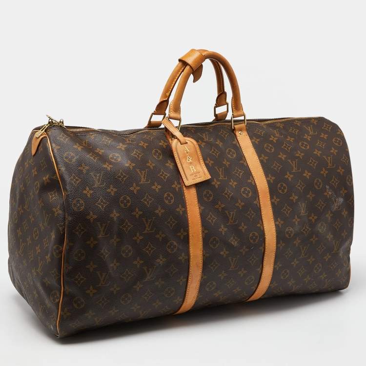 Pre Owned Louis Vuitton Monogram Canvas Keepall Bandouliere 60 Bag