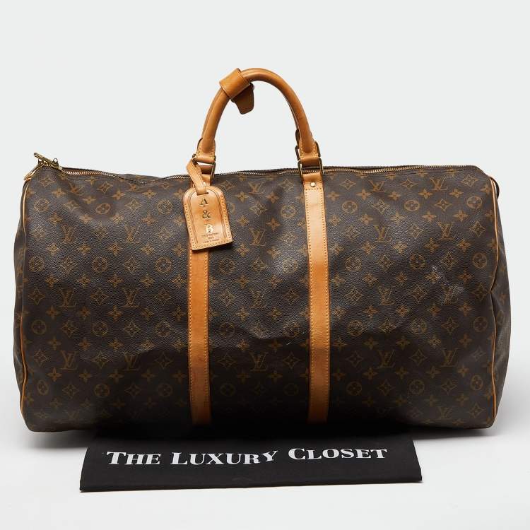 Pre Owned Louis Vuitton Monogram Canvas Keepall Bandouliere 60 Bag