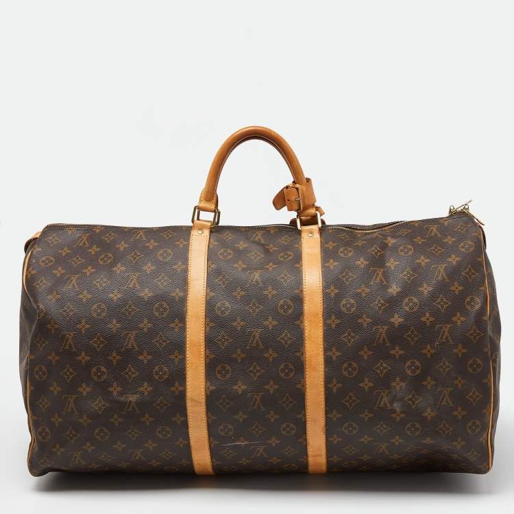 Pre Owned Louis Vuitton Monogram Canvas Keepall Bandouliere 60 Bag