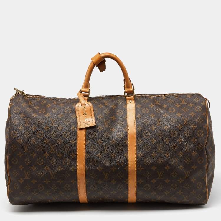 Pre Owned Louis Vuitton Monogram Canvas Keepall Bandouliere 60 Bag