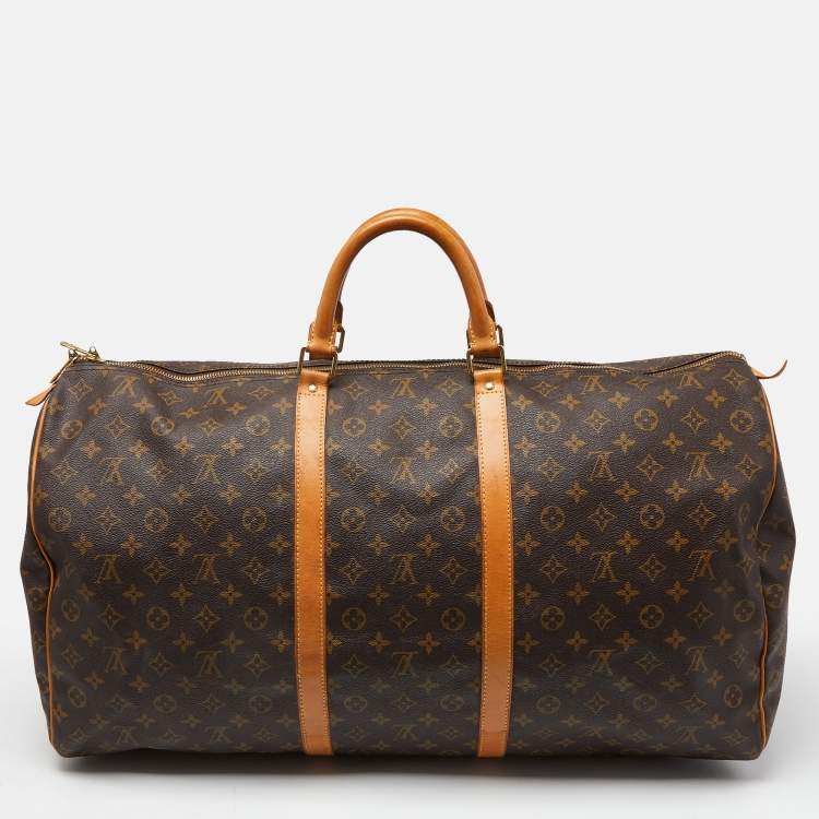 Pre Owned Louis Vuitton Monogram Canvas Keepall Bandouliere 60 Bag