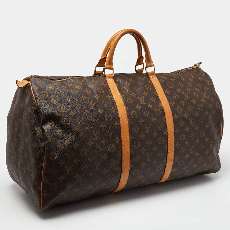 Pre Owned Louis Vuitton Monogram Canvas Keepall Bandouliere 60 Bag