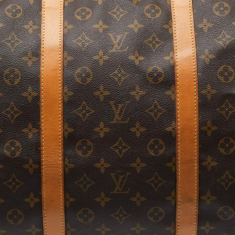 Pre Owned Louis Vuitton Monogram Canvas Keepall Bandouliere 60 Bag
