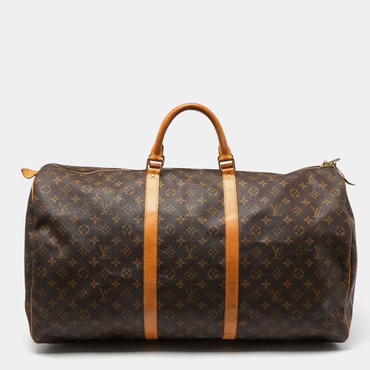 Pre Owned Louis Vuitton Monogram Canvas Keepall Bandouliere 60 Bag